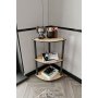 HANAH HOME Polica za knjige Bookcase 3 Tiers Corner Hrast - slika 1