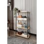 HANAH HOME Polica za knjige Bookcase 4 Rect Hrast - slika 2