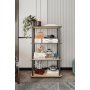 HANAH HOME Polica za knjige Bookcase 4 Rect Hrast - slika 1