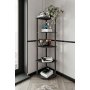 HANAH HOME Polica za knjige Bookcase 5 Corner Black - slika 2
