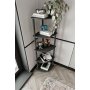 HANAH HOME Polica za knjige Bookcase 5 Corner Black - slika 1