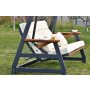 HANAH HOME Baštenska trostruka ljuljaška stolica Nova 2400 Beige - slika 5