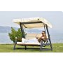 HANAH HOME Baštenska trostruka ljuljaška stolica Nova 2400 Beige - slika 1