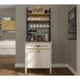 HANAH HOME Višenamenska vitrina za kafe Krem Hrast Crna boja FRN 21028 - slika 2