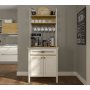 HANAH HOME Višenamenska vitrina za kafe Krem Hrast Bela boja FRN 21028 1 - slika 2