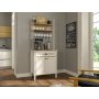 HANAH HOME Višenamenska vitrina za kafe Krem Hrast Bela boja FRN 21028 1 - slika 5