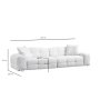 Atelier del Sofa Sofa sa 3 sedišta Pescara Lounge (L2 2R) White - slika 1