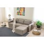 Atelier del Sofa Ugaona sofa-krevet Saros Brown - slika 1