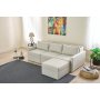 Atelier del Sofa Ugaona sofa-krevet Saros Cream - slika 1