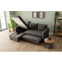 Atelier del Sofa Ugaona sofa-krevet Kado Dark Grey - slika 5
