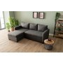 Atelier del Sofa Ugaona sofa-krevet Kado Dark Grey - slika 1