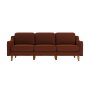 Atelier del Sofa Sofa sa 3 sedišta Robin Extra 3 Tile Red Walnut - slika 2