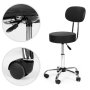 ModernHome Rotirajuca stolica sa naslonom za ledja, kozmeticka i medicinska, podesiva, crna - ModernHome - slika 3
