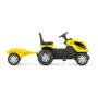 Playtime 956 Traktor na pedale sa prikolicom žuti - slika 1