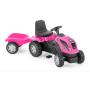Playtime 956 Traktor na pedale sa prikolicom roze - slika 1
