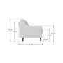 Atelier del Sofa Sofa sa 3 sedišta Robin 3 Salmon Walnut - slika 5