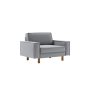 Atelier del Sofa 1-Seat Sofa - fotelja Sparrow Loveseat Fog Grey Walnut - slika 1