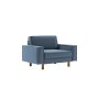 Atelier del Sofa 1-Seat Sofa - fotelja Sparrow Loveseat Ocean Blue Walnut - slika 1