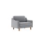 Atelier del Sofa 1-Seat Sofa - fotelja Robin Loveseat Fog Grey Walnut - slika 1
