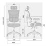 Furnix CH Ergo White Mesh Grey Kancelarijska stolica - slika 2