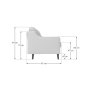 Atelier del Sofa 1-Seat Sofa - fotelja Robin Loveseat Mustard Walnut - slika 5