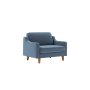 Atelier del Sofa 1-Seat Sofa - fotelja Robin Loveseat Ocean Blue Walnut - slika 1