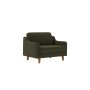 Atelier del Sofa 1-Seat Sofa - fotelja Robin Loveseat Oil Green Walnut - slika 1