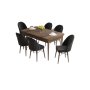 HANAH HOME Set Trpezarijski sto i 6 stolica Roz Baroque Black - slika 2