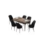 HANAH HOME Set Trpezarijski sto i 6 stolica Zen Baroque Black - slika 2