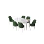 HANAH HOME Set Trpezarijski sto i 6 stolica Zen White Khaki - slika 2