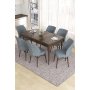 HANAH HOME Set Trpezarijski sto i 6 stolica Eva Baroque Grey - slika 1