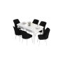 HANAH HOME Set Trpezarijski sto i 6 stolica Eva White Black - slika 2