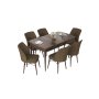 HANAH HOME Set Trpezarijski sto i 6 stolica Nef Baroque Brown - slika 2