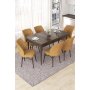 HANAH HOME Set Trpezarijski sto i 6 stolica Nef Baroque Cappuccino - slika 1