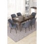 HANAH HOME Set Trpezarijski sto i 6 stolica Nef Baroque Fume - slika 1