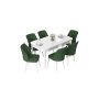HANAH HOME Set Trpezarijski sto i 6 stolica Nef White Khaki - slika 2