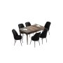 HANAH HOME Set Trpezarijski sto i 6 stolica Han Baroque Black - slika 2
