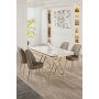 HANAH HOME Set Trpezarijski sto i 4 stolice Vals White Gold Cappuccino - slika 1