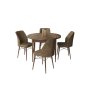 HANAH HOME Set Trpezarijski sto i 4 stolice Rox Baroque Brown - slika 2