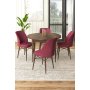HANAH HOME Set Trpezarijski sto i 4 stolice Rox Baroque Burgundy - slika 1
