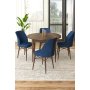 HANAH HOME Set Trpezarijski sto i 4 stolice Rox Baroque Navy Blue - slika 1