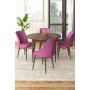 HANAH HOME Set Trpezarijski sto i 4 stolice Rox Baroque Purple - slika 1