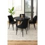 HANAH HOME Set Trpezarijski sto i 4 stolice Rox Black Marble Black - slika 1