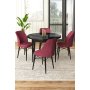 HANAH HOME Set Trpezarijski sto i 4 stolice Rox Black Marble Burgundy - slika 1