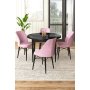 HANAH HOME Set Trpezarijski sto i 4 stolice Rox Black Marble Pink - slika 1