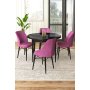 HANAH HOME Set Trpezarijski sto i 4 stolice Rox Black Marble Purple - slika 1