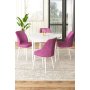 HANAH HOME Set Trpezarijski sto i 4 stolice Rox White Purple - slika 1