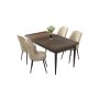 HANAH HOME Set Trpezarijski sto i 4 stolice Nil Baroque Cream - slika 2