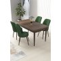 HANAH HOME Set Trpezarijski sto i 4 stolice Nil Baroque Khaki - slika 1
