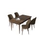 HANAH HOME Set Trpezarijski sto i 4 stolice Arp Baroque Brown - slika 2